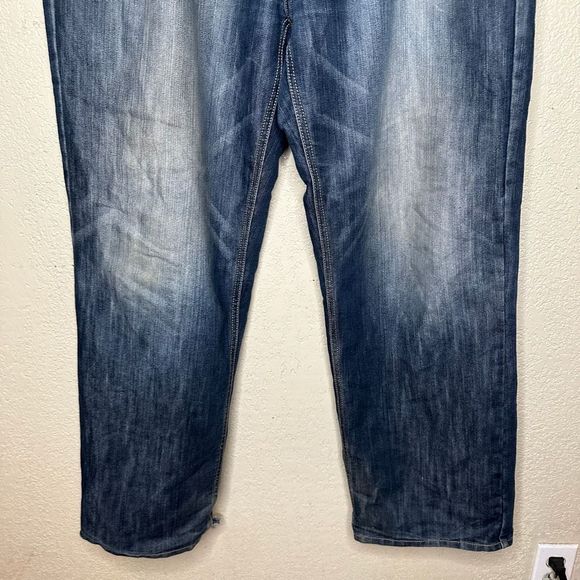 Y2K Avirex Baggy Hip Hop Embroidered Jeans 38X32 - Picture 3 of 7